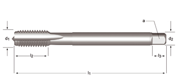 E268 - MF  Maschinen-Gewindebohrer, Geradegenutet