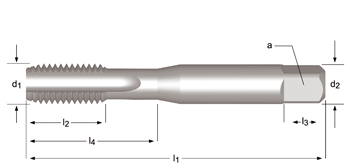 E500 - M  Maschinen-Gewindebohrer, geradegenutet