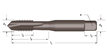 E534 - BSW  Maschinen-Gewindebohrer, geradegenutet mit Schälanschnitt