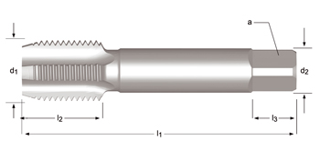 E547 - G(BSP)  Maschinen-Gewindebohrer, geradegenutet