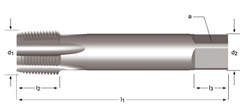 E714 - NPT  Maschinen-Gewindebohrer, geradegenutet