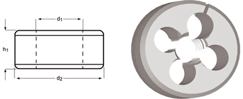 F370 - G(BSP) Schneideisen - geschlitzt, verstellbar