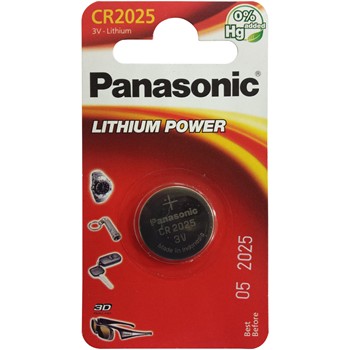 1er Pack Knopfzelle Lithium PANASONIC CR2025 von 3 V.