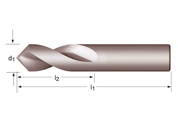 R123 - NC-Anbohrer, extra Kurz - 90°