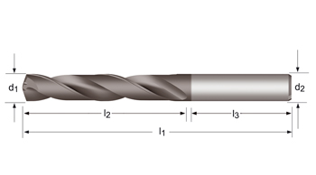 R457 - MP-X Spiralbohrer, kurz - Kühlkanal 3XD